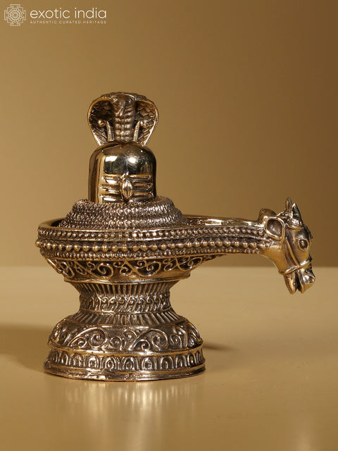 4" Brass Superfine Shivalinga | Sacred Home Statue