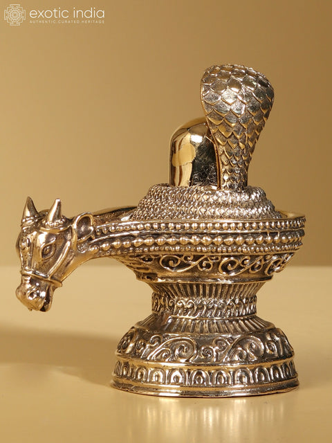 4" Brass Superfine Shivalinga | Sacred Home Statue