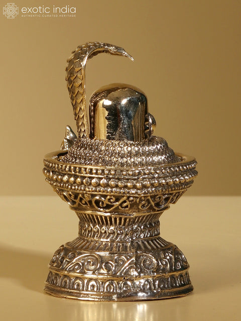 4" Brass Superfine Shivalinga | Sacred Home Statue