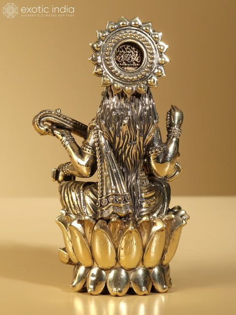 Small Superfine Maa Saraswati Brass Idol | Multiple Sizes