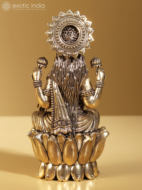 5" Brass Superfine Idol of Goddess Lakshmi