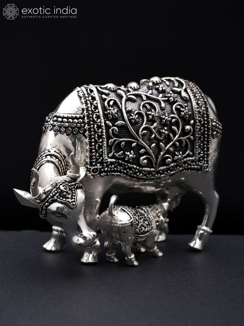 Small Superfine Cow and Calf | Brass Statue
