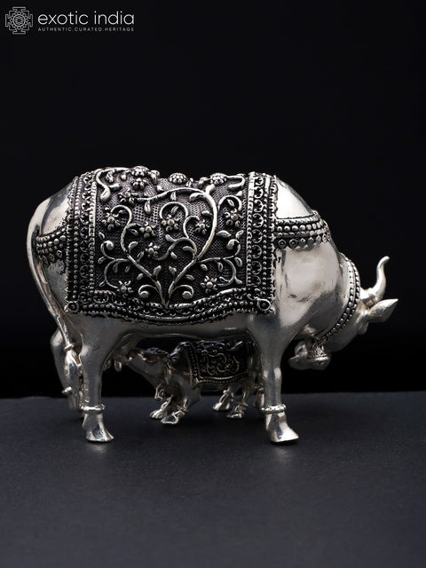 Small Superfine Cow and Calf | Brass Statue