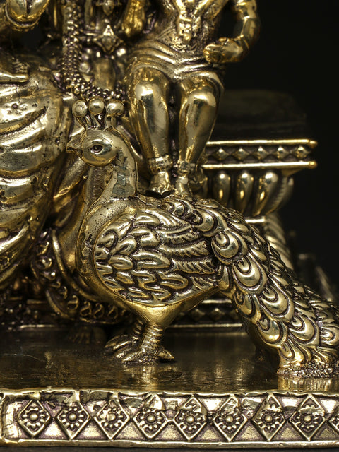 6" Superfine Lord Shiva Family Brass Statue