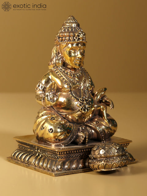 Small Superfine Blessing Lord Kubera Brass Statue (Multiple Sizes)