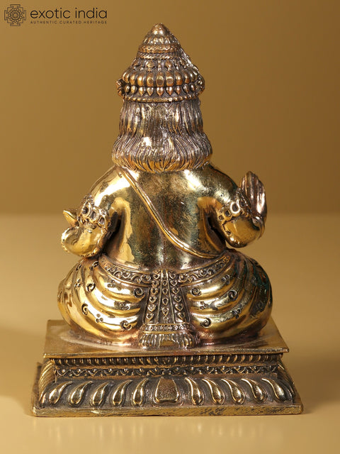 Small Superfine Blessing Lord Kubera Brass Statue (Multiple Sizes)