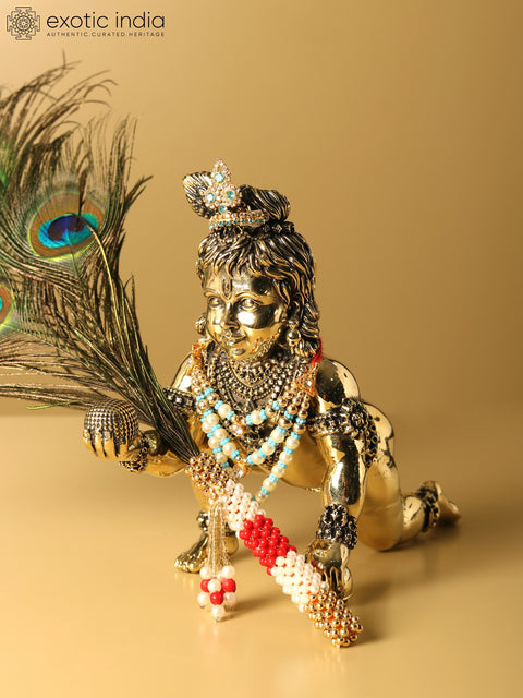 Superfine Laddu Gopal Brass Statue (Multiple Sizes)
