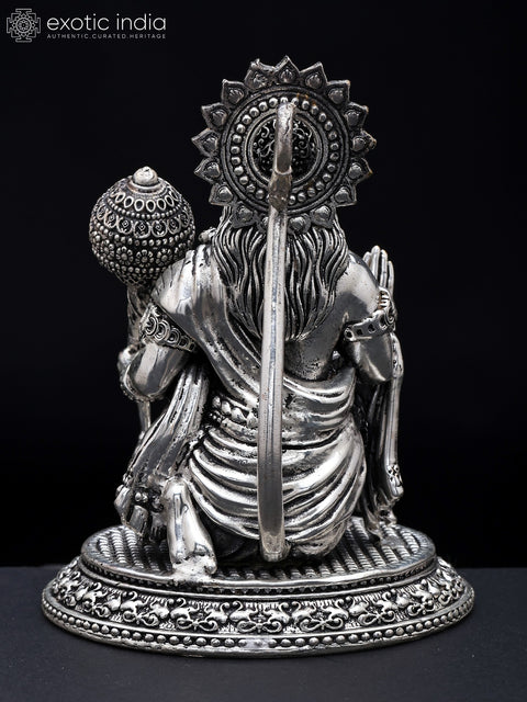 Superfine Sitting Lord Hanuman in Blessing Gesture | Brass Statue