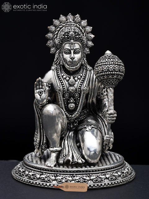 Superfine Sitting Lord Hanuman in Blessing Gesture | Brass Statue