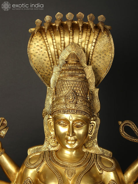 43" Brass Idol Of Superfine Ashtabhuja Goddess Karumariamman