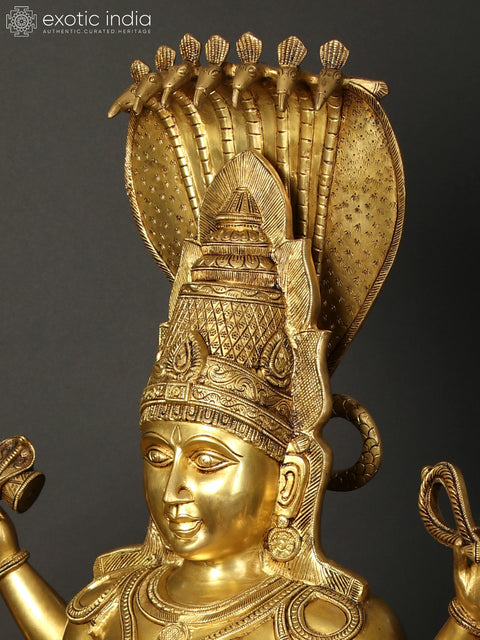 43" Brass Idol Of Superfine Ashtabhuja Goddess Karumariamman