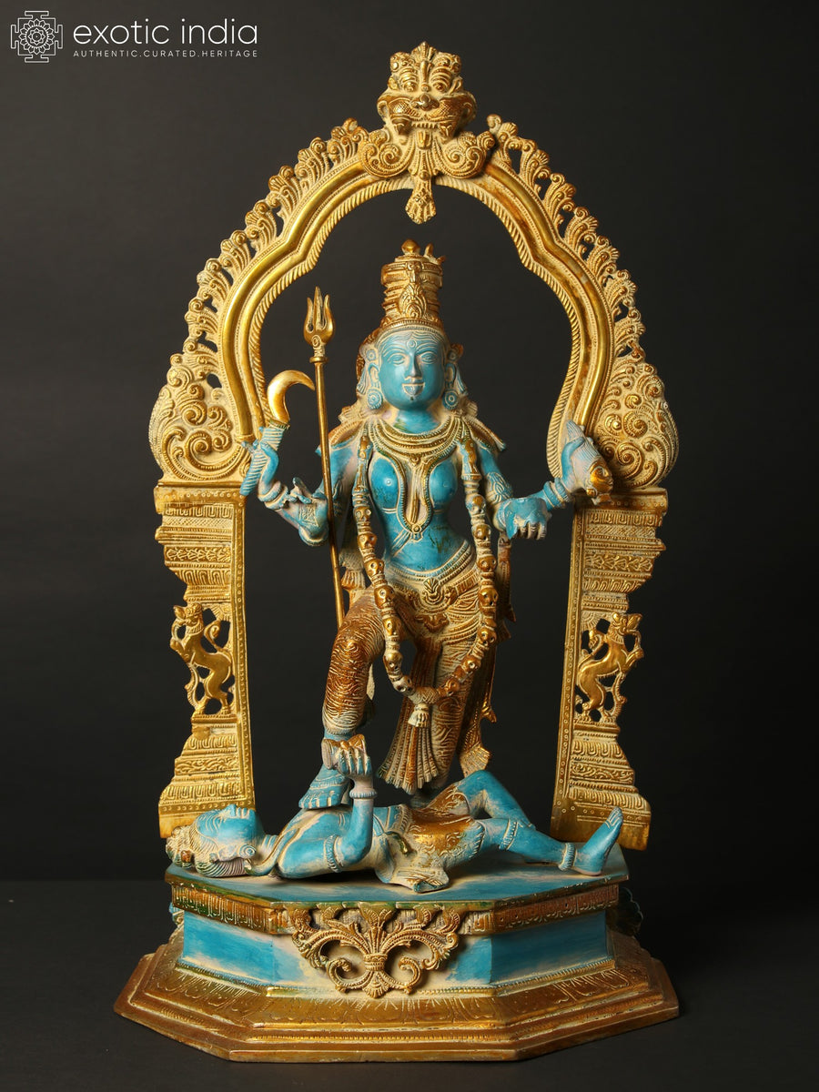 21" Brass Kali Idol for Pooja Home Decor