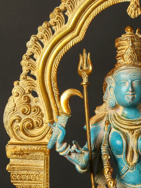 21" Attractive Brass Idol Of Blue Goddess Kali