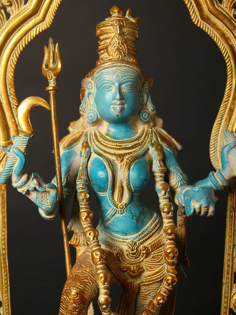21" Attractive Brass Idol Of Blue Goddess Kali