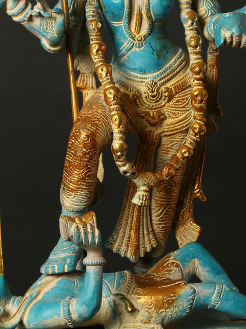 21" Attractive Brass Idol Of Blue Goddess Kali