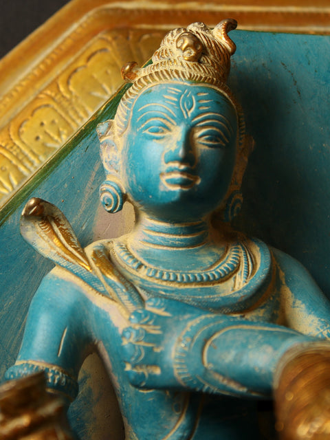 21" Attractive Brass Idol Of Blue Goddess Kali