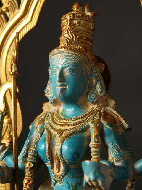 21" Attractive Brass Idol Of Blue Goddess Kali