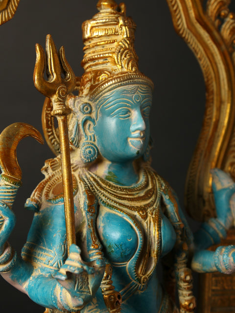 21" Attractive Brass Idol Of Blue Goddess Kali