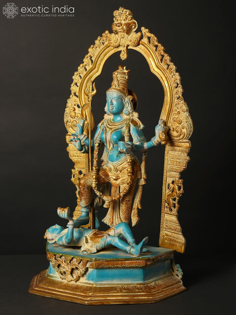 21" Attractive Brass Idol Of Blue Goddess Kali