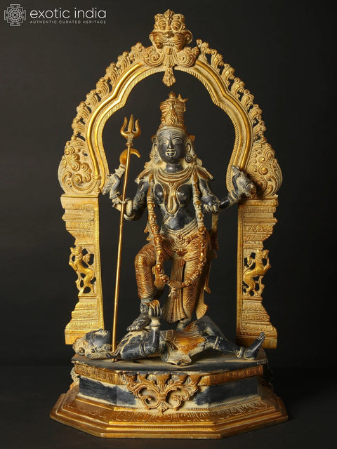 21" Brass Idol Of Goddess Mahakali