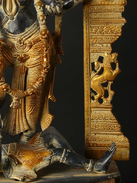 21" Brass Idol Of Goddess Mahakali