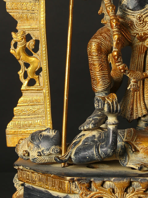21" Brass Idol Of Goddess Mahakali