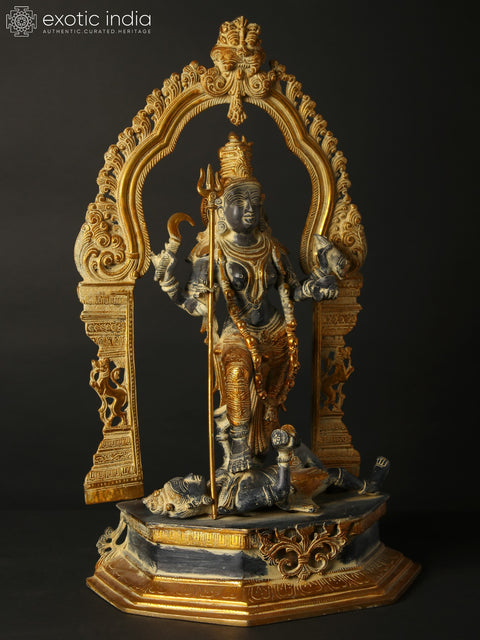 21" Brass Idol Of Goddess Mahakali