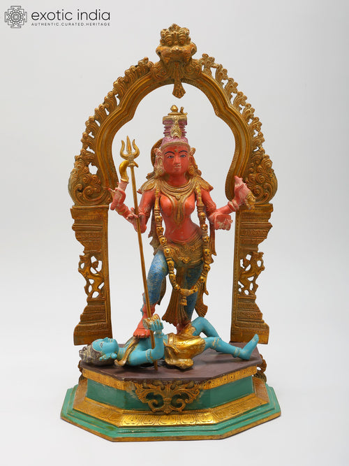 21" Brass Devi Kali Handmade Statue for Pooja