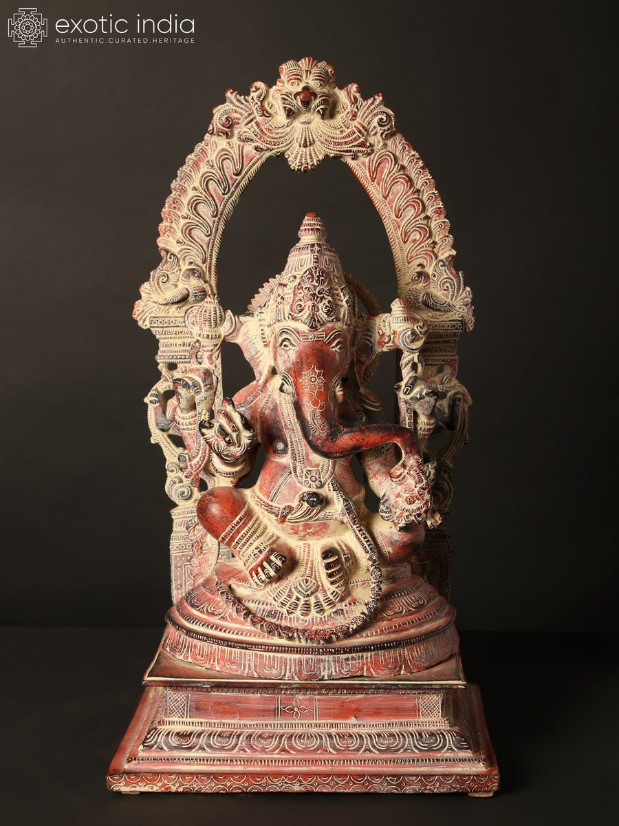 16" Brass Lord Ganesha Idol for Pooja and Home Decor