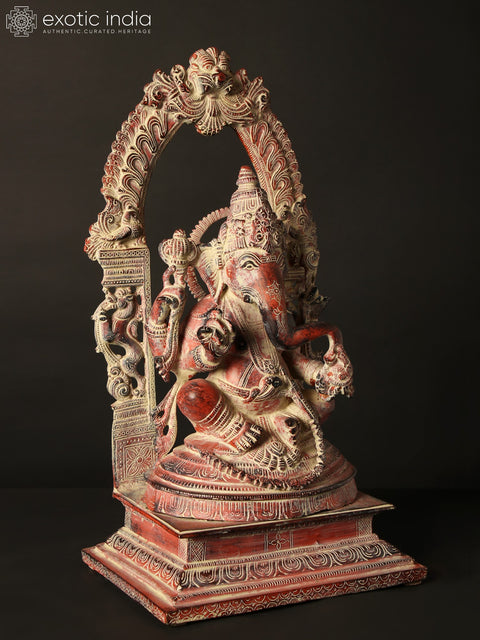 16" Brass Idol Of The Invincible Lord Ganesha