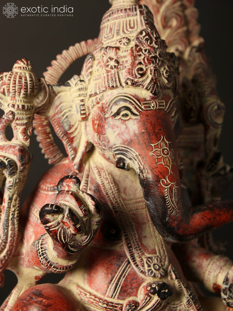16" Brass Idol Of The Invincible Lord Ganesha