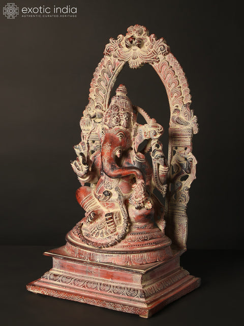 16" Brass Idol Of The Invincible Lord Ganesha