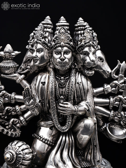Brass Superfine Statue of Panchamukhi Hanuman
