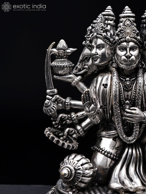 Brass Superfine Statue of Panchamukhi Hanuman