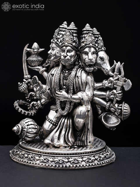 Brass Superfine Statue of Panchamukhi Hanuman