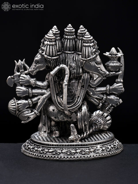 Brass Superfine Statue of Panchamukhi Hanuman