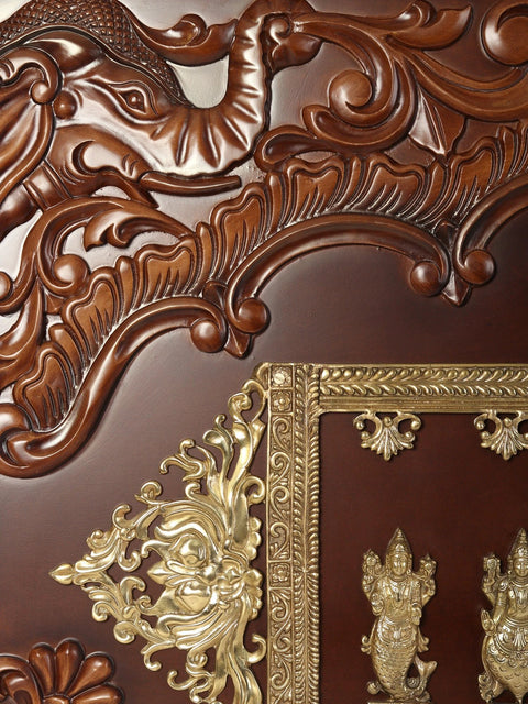 65" Fine Dashavatar - Lord Vishnu | Wood Wall Hanging Frame