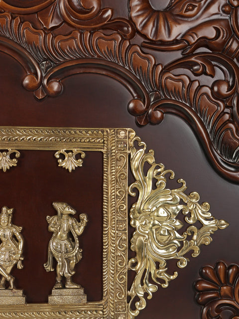 65" Fine Dashavatar - Lord Vishnu | Wood Wall Hanging Frame