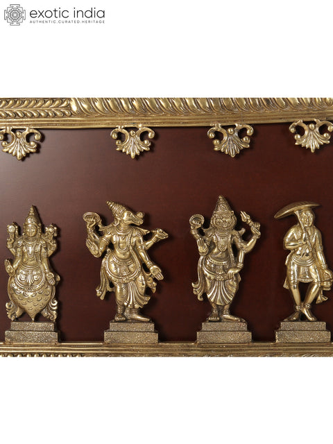 65" Fine Dashavatar - Lord Vishnu | Wood Wall Hanging Frame