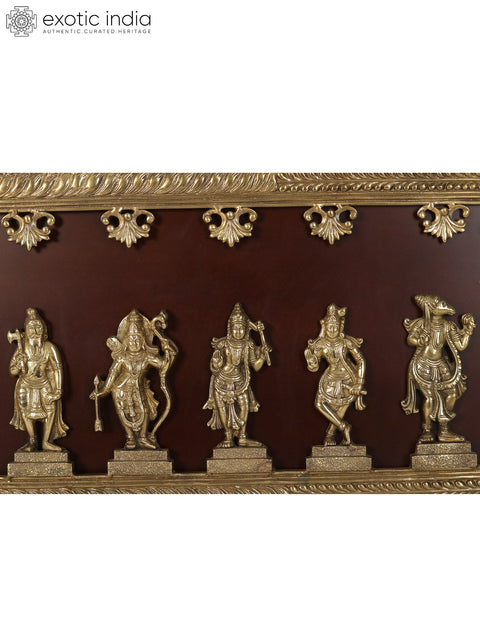 65" Fine Dashavatar - Lord Vishnu | Wood Wall Hanging Frame