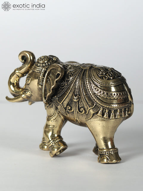 Small Decorative Elephant Brass Statue