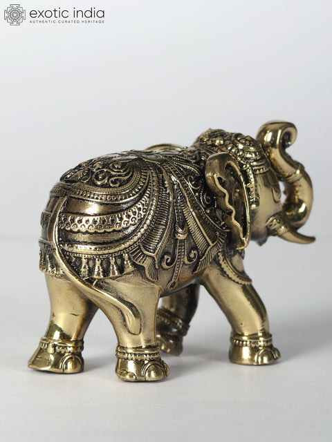 Small Decorative Elephant Brass Statue