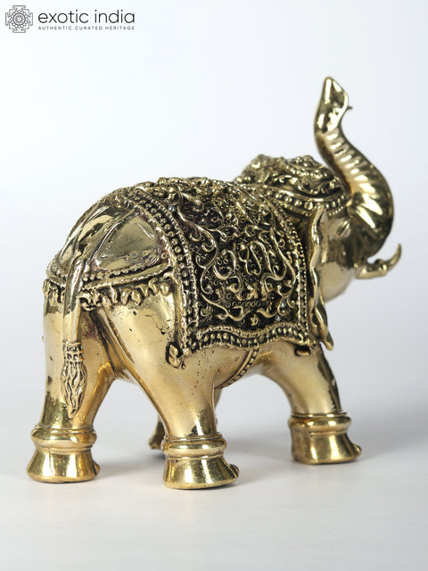 4" Small Decorative Elephant | Brass Statue