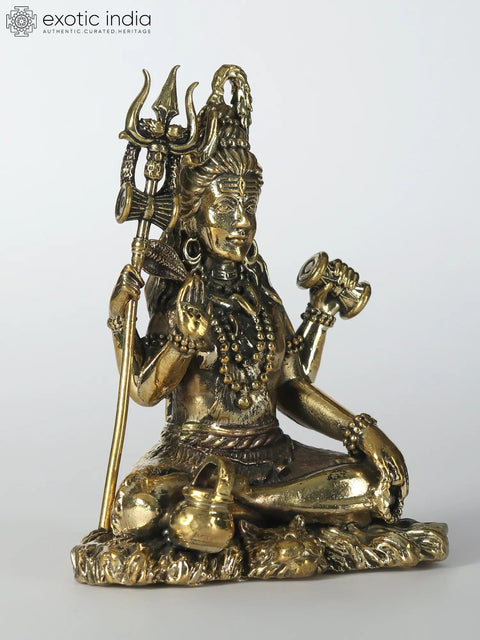 Superfine Idol of Bhole Shankara Small Brass Statue
