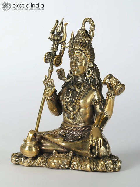 Superfine Idol of Bhole Shankara Small Brass Statue