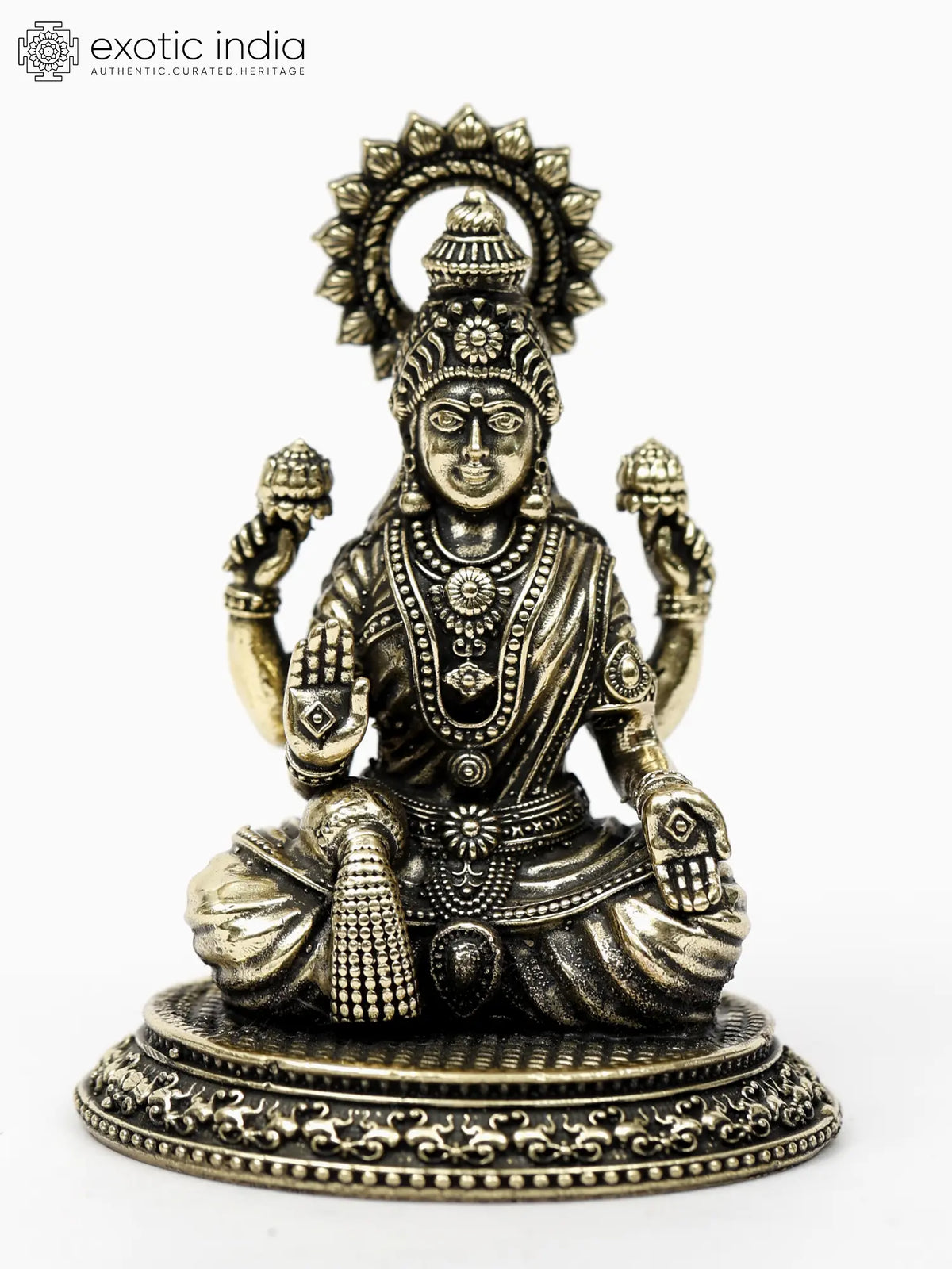 Blessing Dhanalakshmi Brass Idol for Home Pooja