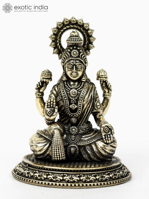 Blessing Dhanalakshmi Brass Idol for Home Pooja