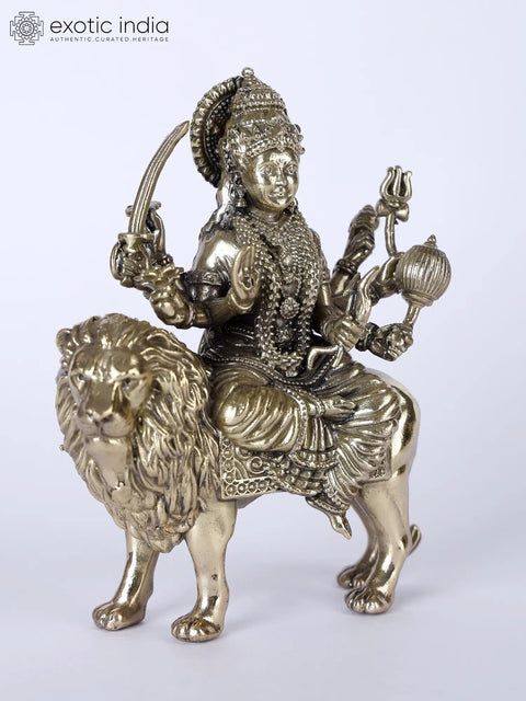 Attractive Statue of Goddess Durga (Multiple Sizes) | Handmade Brass Idol
