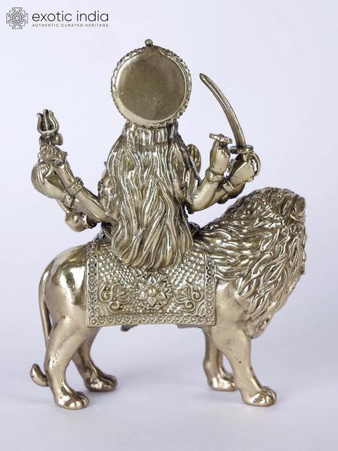 Attractive Statue of Goddess Durga (Multiple Sizes) | Handmade Brass Idol