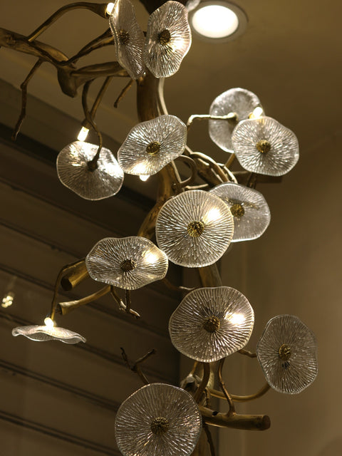 92" Brass Attractive Roof Lamp Of Tree Branches